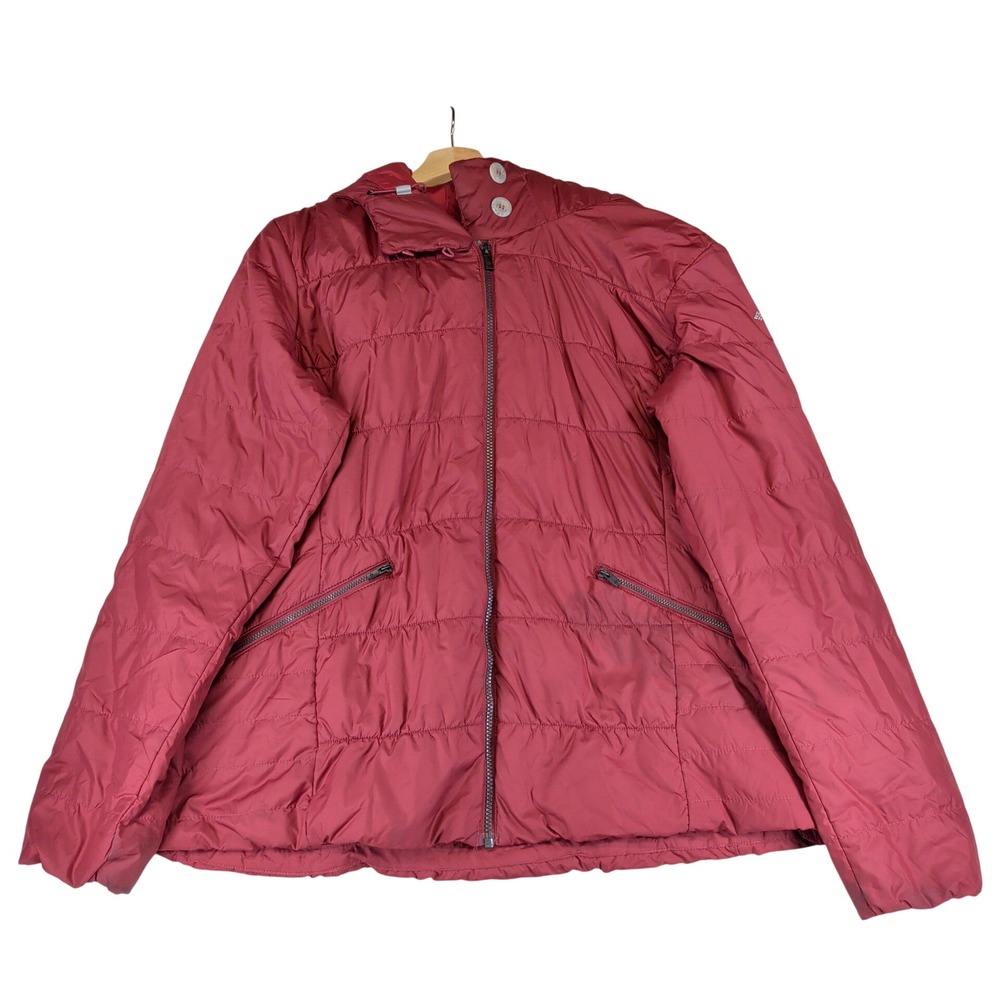 Columbia Sparks Lake Omni-Heat Infinity Hooded Puffer Jacket Red XXL WL0255